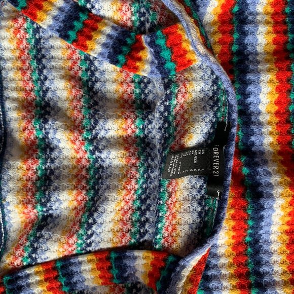 NWOT Striped Honeycomb Knit Bodysuit size Large - Picture 5 of 6